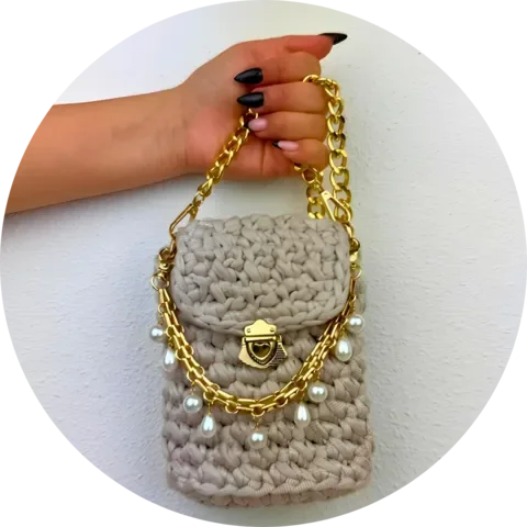 Bolso Golden Pearl Cylinder